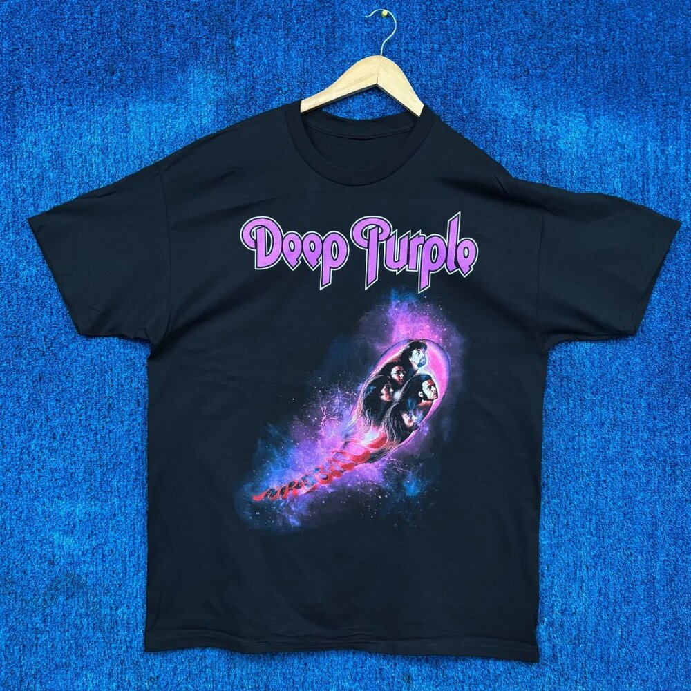 Deep Purple Fireball Album Cover Art Heavy Metal Band Tee XL